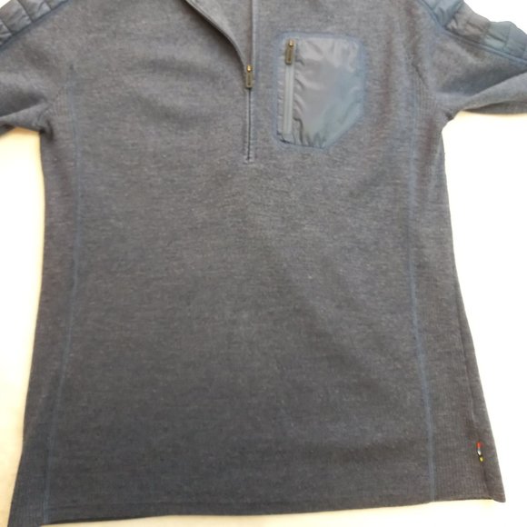 Smartwool Blue Half Zip Sweater (L) - Picture 7 of 10